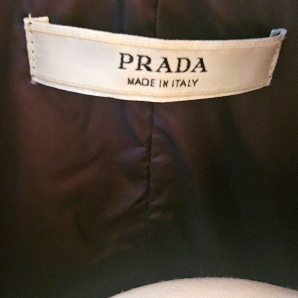 PRADA Italy Rare Women's Olive Green Genuine Patent Leather Coat w Belt Sz 38/S - Picture 3 of 16